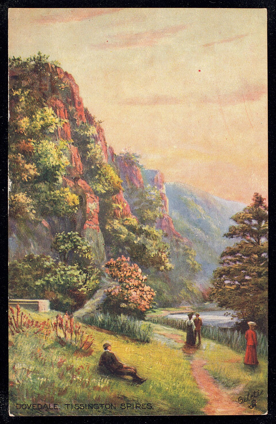 Real photograph of Tissington Spires