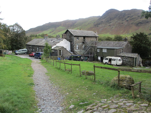 The Old Dungeon Ghyll Hotel at the head of Great Langdale, Lake District