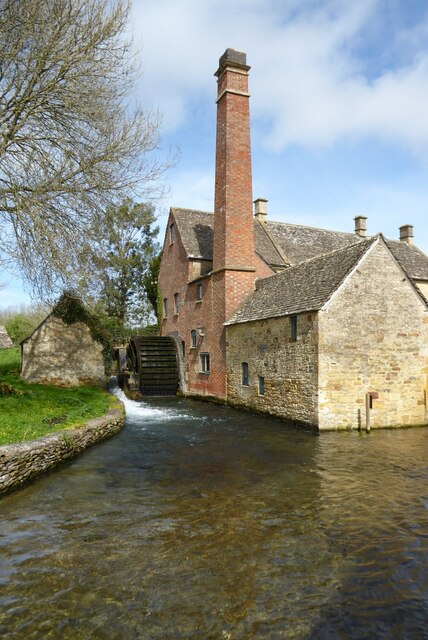The red-brick watermill beside the River Eye in Lower Slaughter
